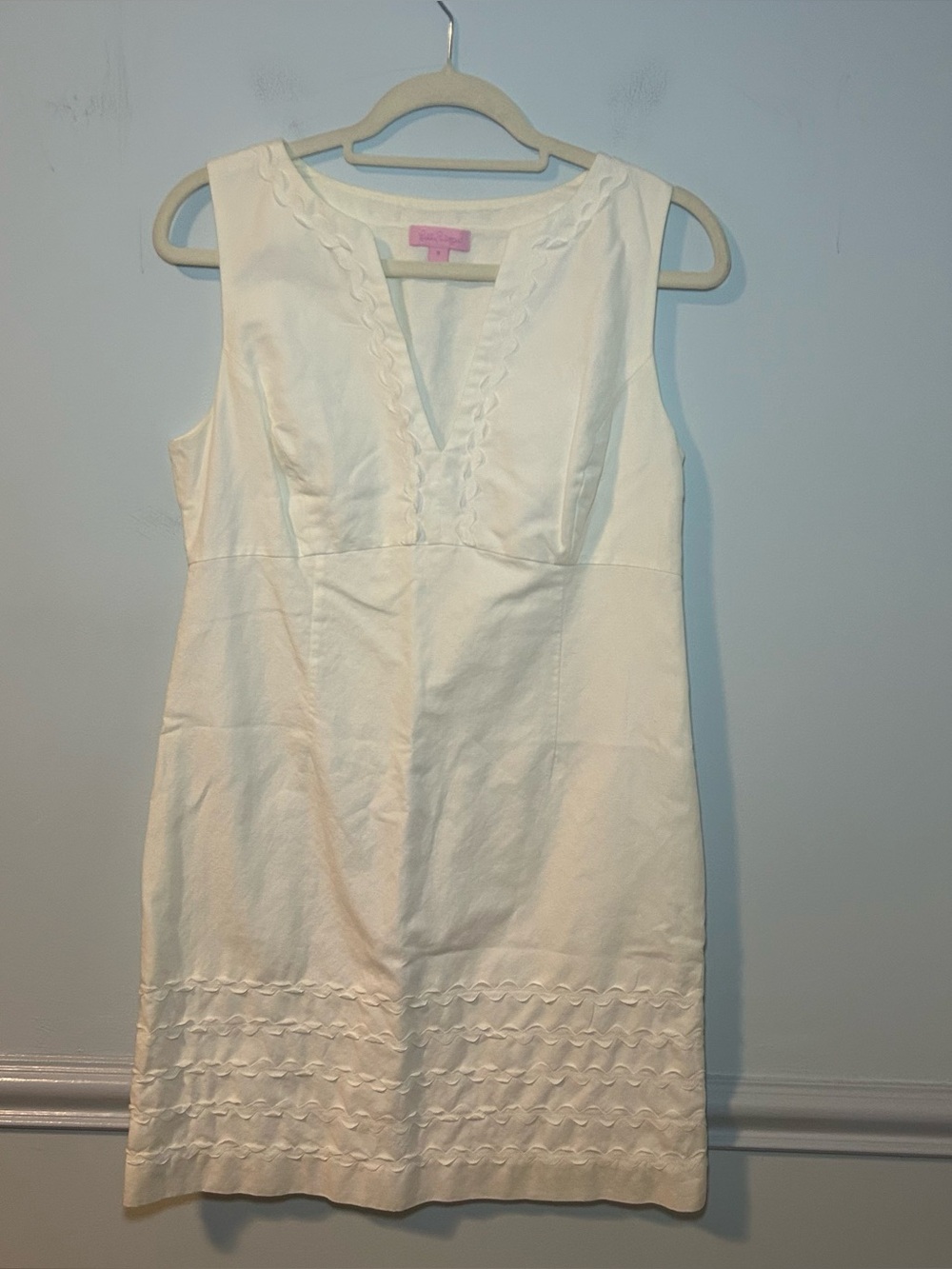 Lilly Pulitzer Sleeveless White Jubilee Lined Shift Dress Size 8
